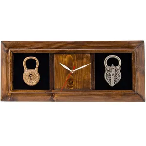 ساعت دیواری گالری آسوریک طرح دو قفل کد 86024