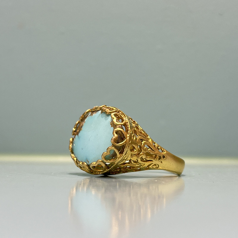 انگشتر نقره زنانه مدل دستساز فیروزه نیشابوری انگشتر نقره زنانه مدل دستساز فیروزه نیشابوری