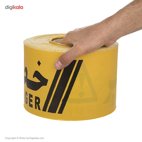 نوار خطر مدل زرد مشکی 200 متری