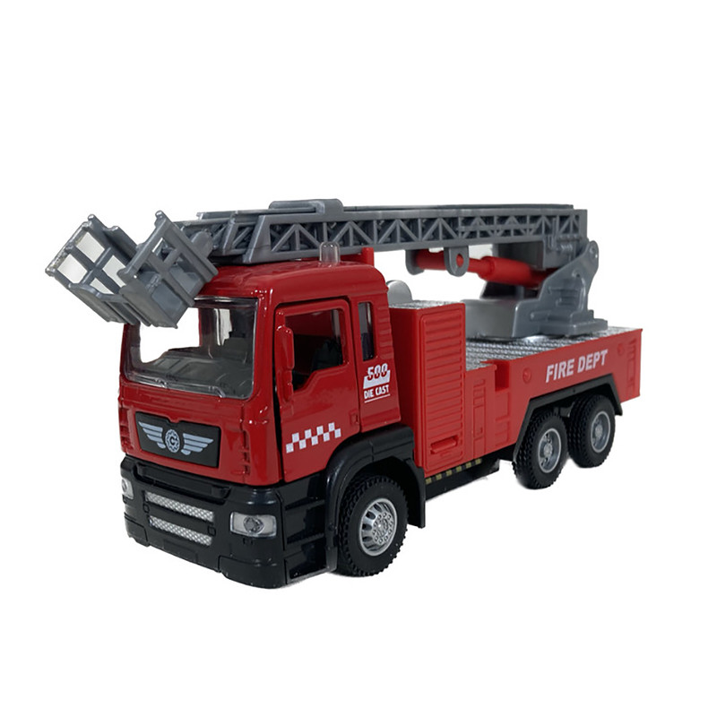 ماشین بازی مدل کامیون آتشنشانی فلزی بالابر دار کد 500
