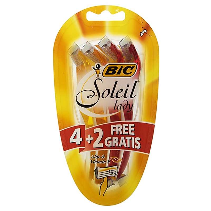 خود تراش بیک مدل Soleil Lady بسته 6 عددی