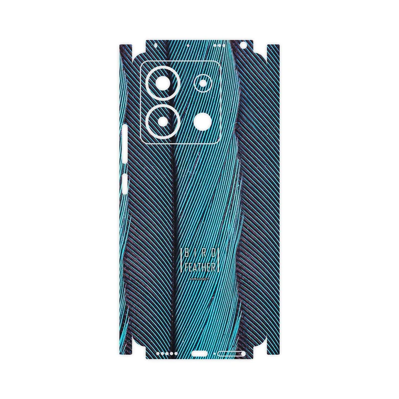 برچسب پوششی ماهوت مدل Turquoise feathers-FullSkin مناسب برای گوشی موبایل شیائومی Redmi Note 13 Pro 5G