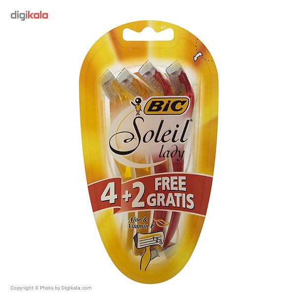 خود تراش 6 عددی بیک مدل Soleil Lady