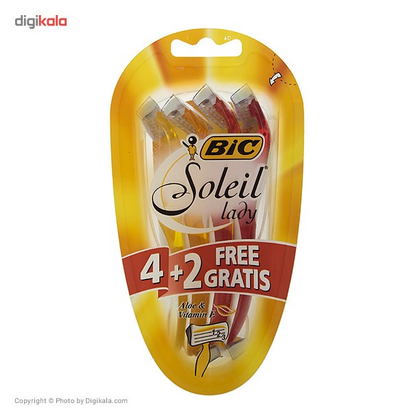 خود تراش بیک مدل Soleil Lady بسته 6 عددی