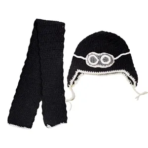 ست کلاه و شال گردن بافتنی بچگانه مدل Pi-94