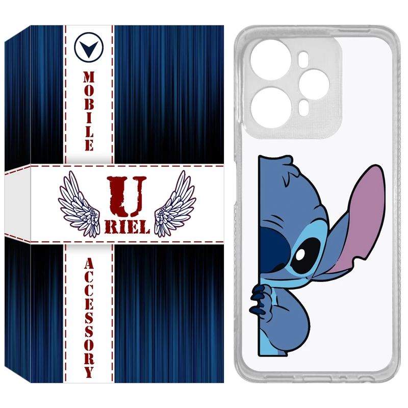 کاور یوریل مدل Clear کد 74 طرح استیچ مناسب برای گوشی موبایل وکال V1 / V1 Plus