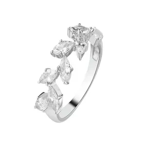  انگشتر طلا 18 عیار زنانه قیراط مدل مارکیز کد GH2622