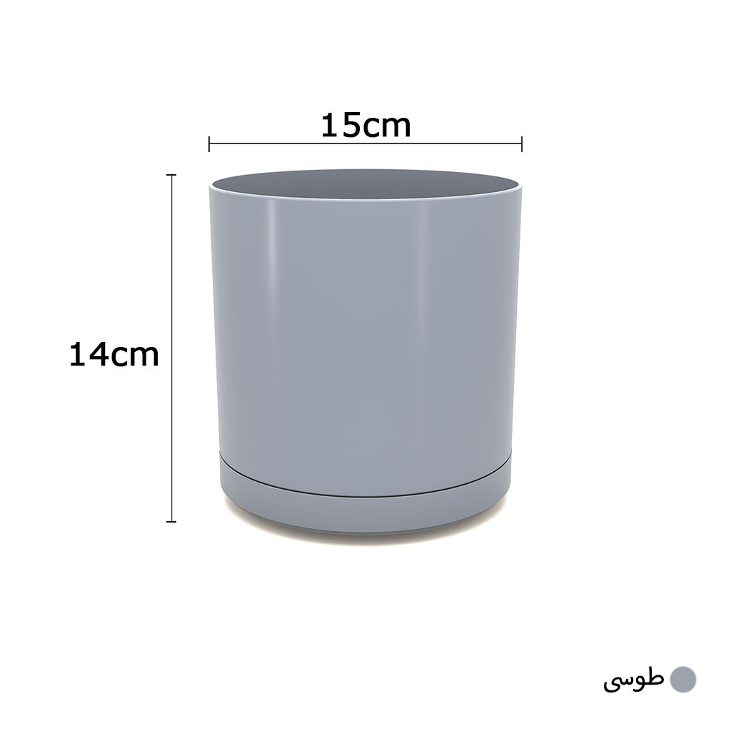 گلدان مدل پلاستیکی استوانه ای کد 1015 گلدان مدل پلاستیکی استوانه ای کد 1015