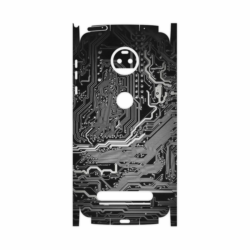 برچسب پوششی ماهوت مدل Black Printed Circuit Board-FullSkin مناسب برای گوشی موبایل موتورولا Moto Z2 Force