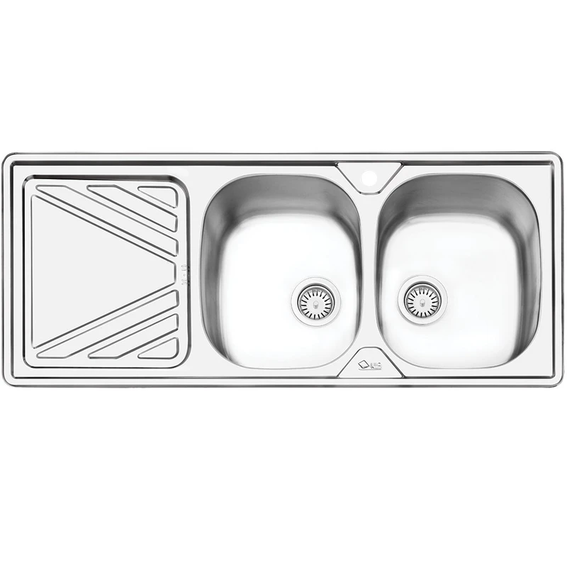 سینک ایلیا استیل مدل 2028R توکار سایز 50 × 120 سانتی متر