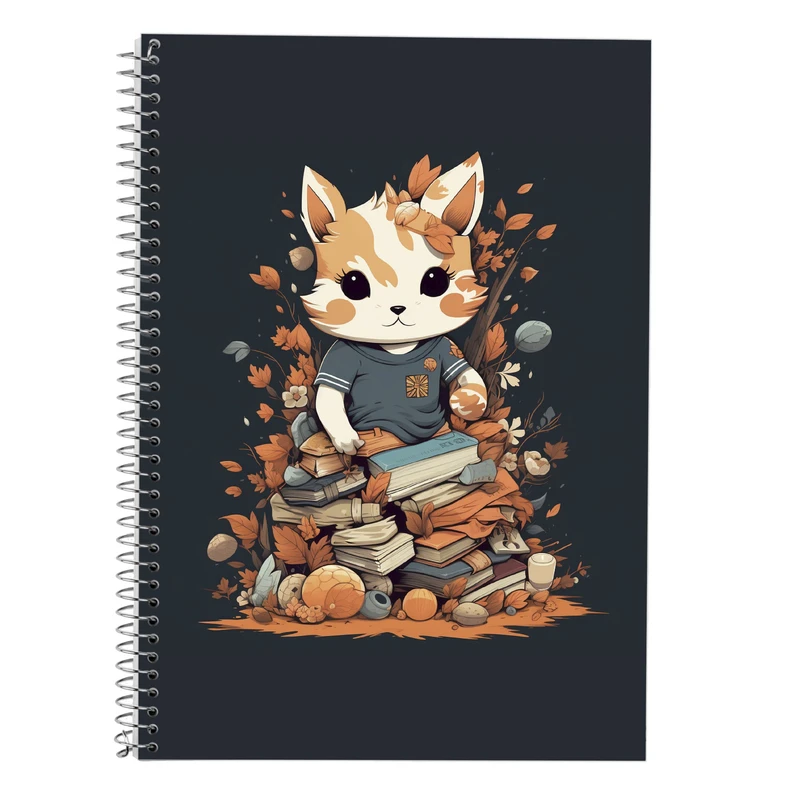 دفتر زبان 50 برگ مدوپد مدل دوخط طرح Ghibli کد DF2523