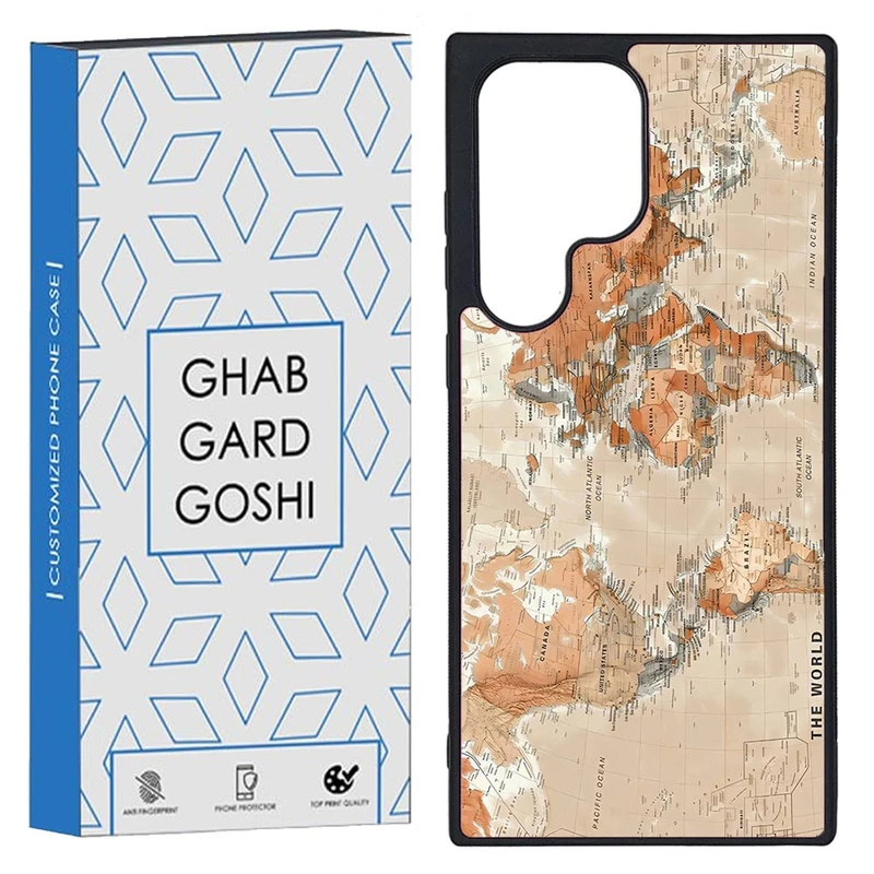 کاور قاب گارد گوشی طرح نقشه کد TPU-081 مناسب برای گوشی موبایل سامسونگ Galaxy S23 Ultra