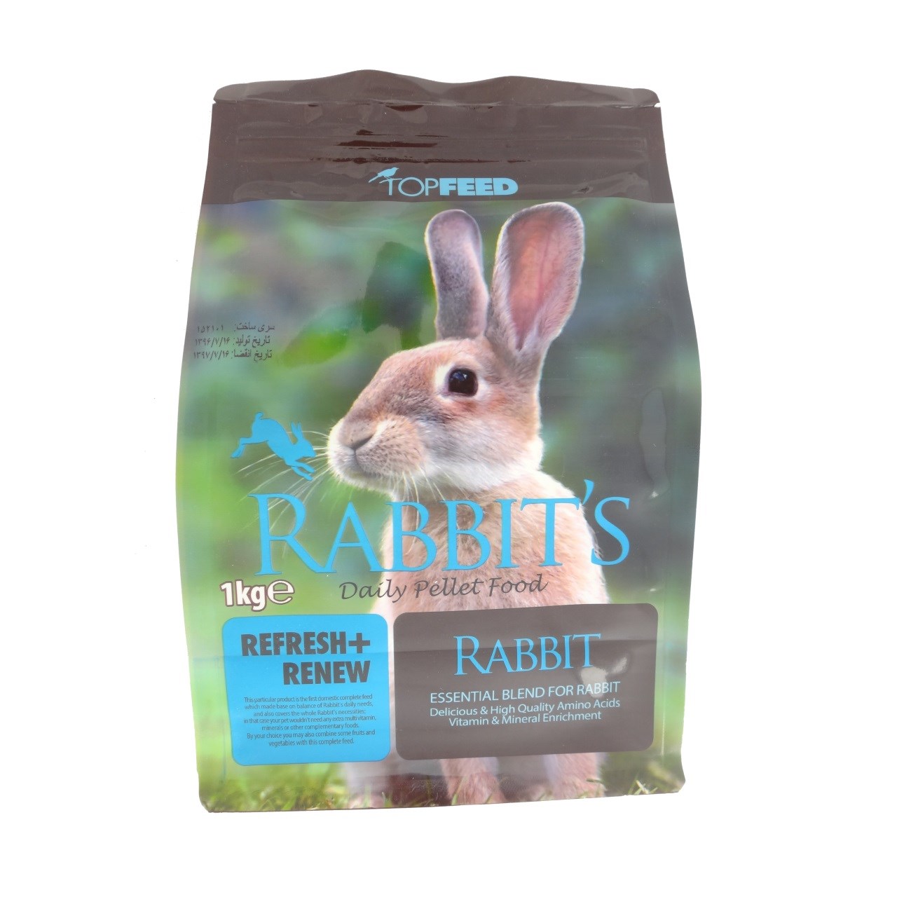 غذای خشک خرگوش تاپ فید مدل Daily Pellet وزن 1 کیلوگرم