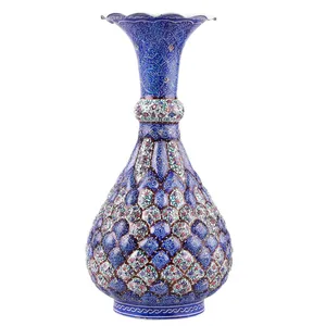 گلدان مسی میناکاری اثر ابوالقاسمی کد 170051