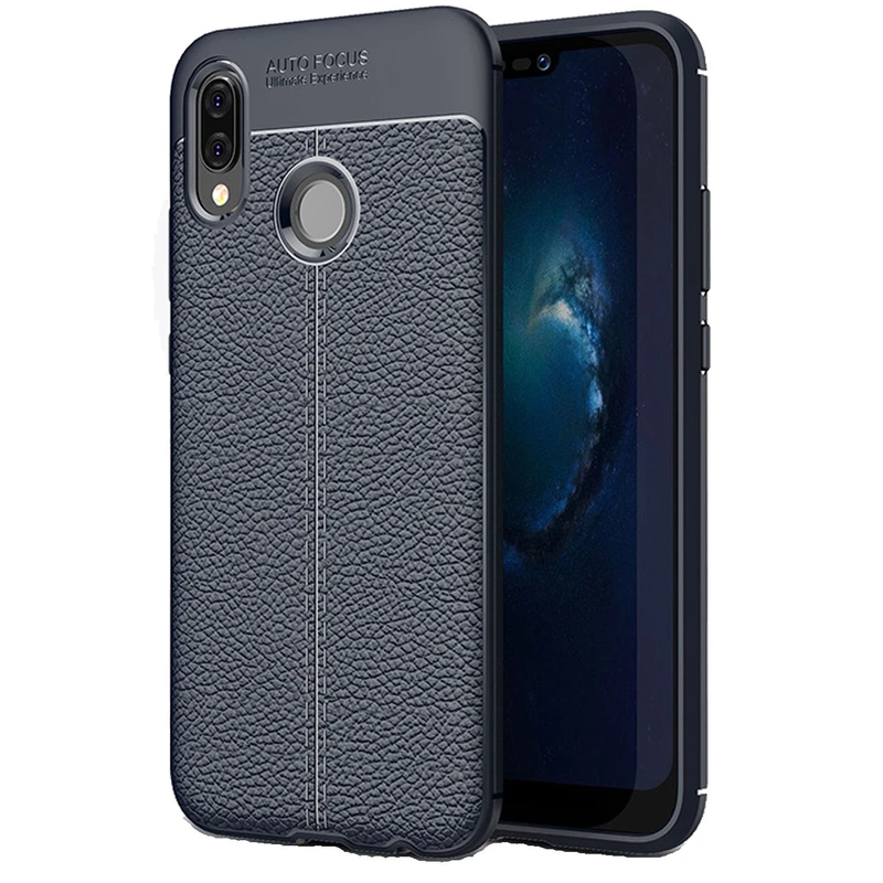 کاور ژله ای طرح چرم مناسب برای گوشی موبایل هواوی Nova 3e/P20 Lite