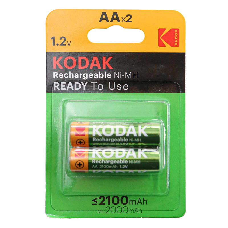 باتری قلمی قابل شارژ کداک مدل READY To Use 2100 mAh بسته ۲ عددی