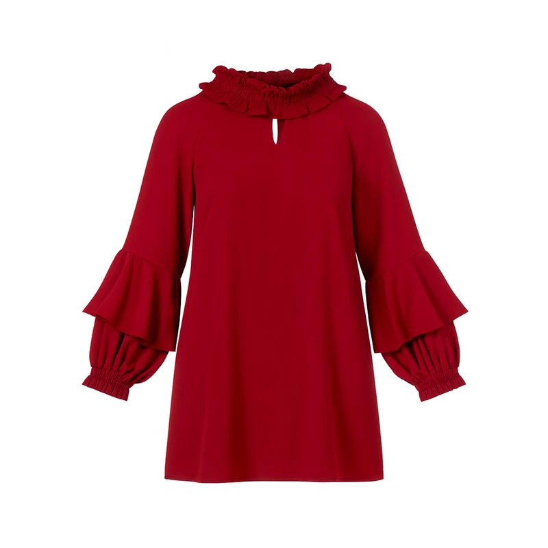 بلوز آستین بلند یقه گرد زنانه مدل k1