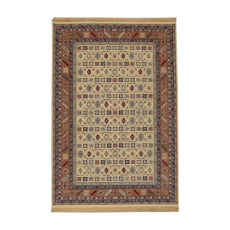 فرش ماشینی مدل نقشه دریا کد MAH-115 زمینه کرم