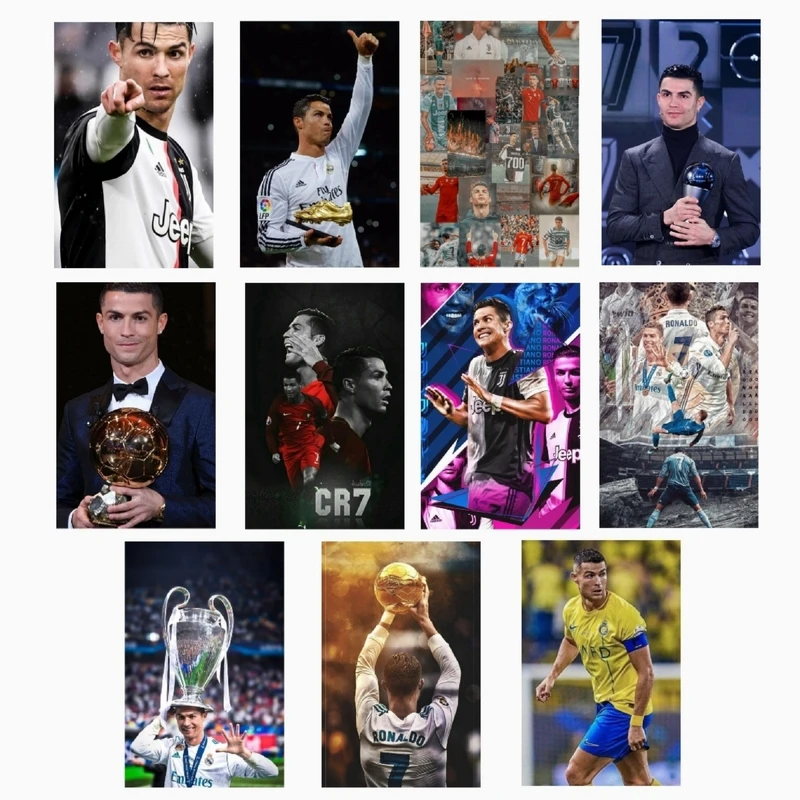 بازی فکری مدل کارت فوتبال رونالدو طرح نوستالژی کد 5 مجموعه 11 عددی