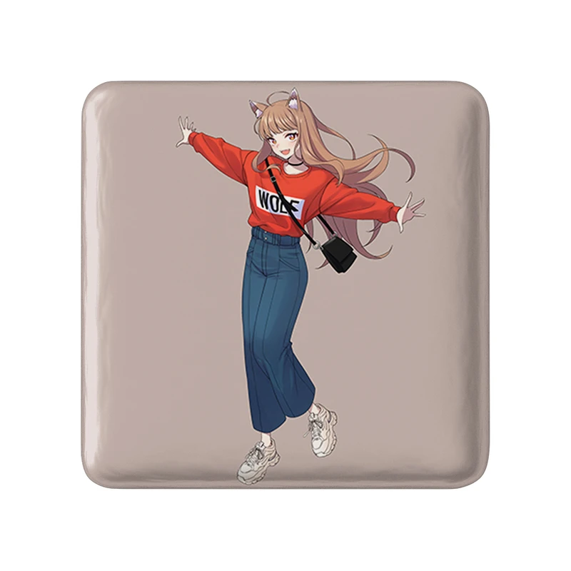 مگنت خندالو طرح هولو انیمه ادویه و گرگ مدل مربعی کد 36145