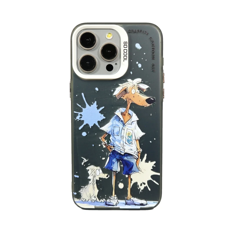 کاور طرح creative مدل سگ بی تفاوت مناسب برای گوشی موبایل اپل IPHONE 15 Promax