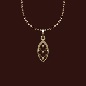 گردنبند طلا 18 عیار زنانه مدوپد مدل هندسی کد X2-1-1008