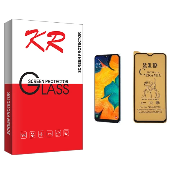 محافظ صفحه نمایش سرامیکی کی آر مدل +HD مناسب برای گوشی موبایل سامسونگ Galaxy A30