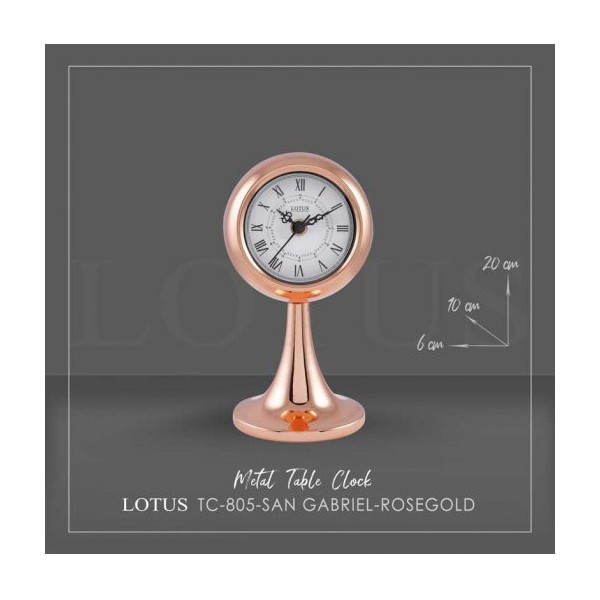 ساعت رومیزی لوتوس مدل TC-805- ROSE GOLD-SAN GABRIEL
