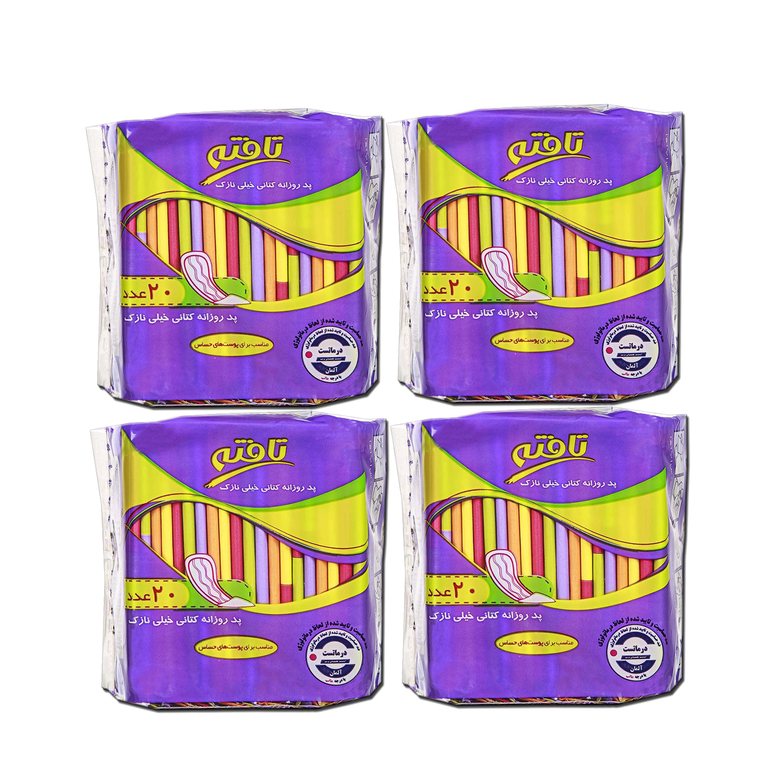 پد روزانه تافته مدل ultra thin مجموعه 4 عددی 