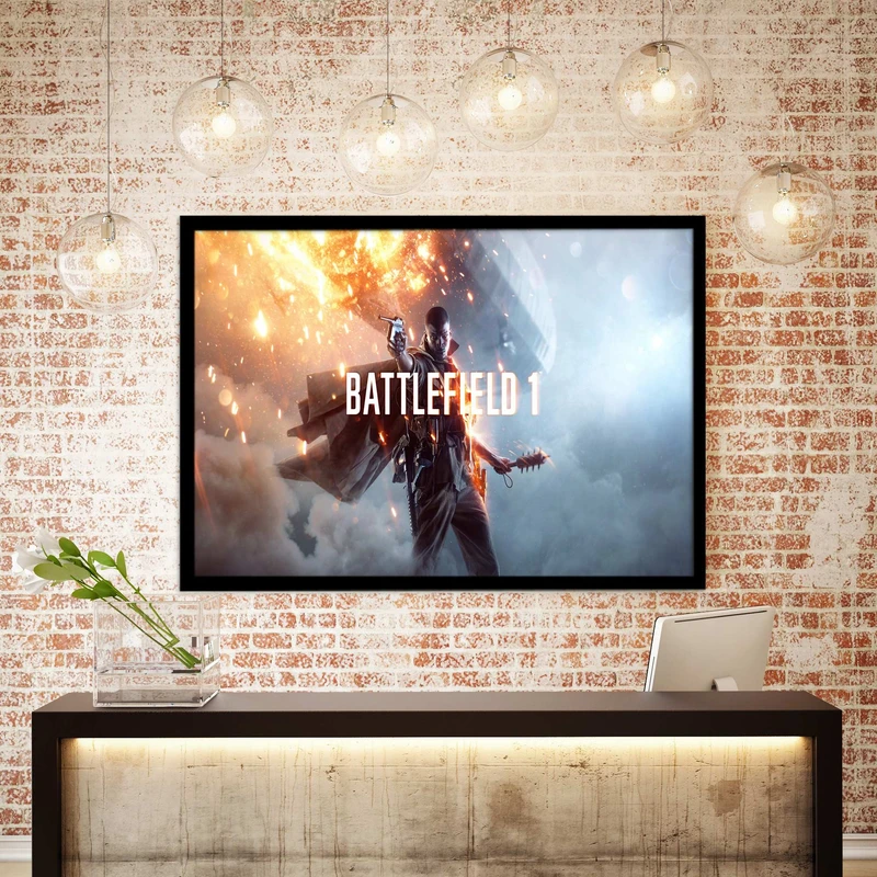 تابلو نوری بکلیت مدل طرح بازی گیم نت Battlefield مدل چراغدار B-s1379