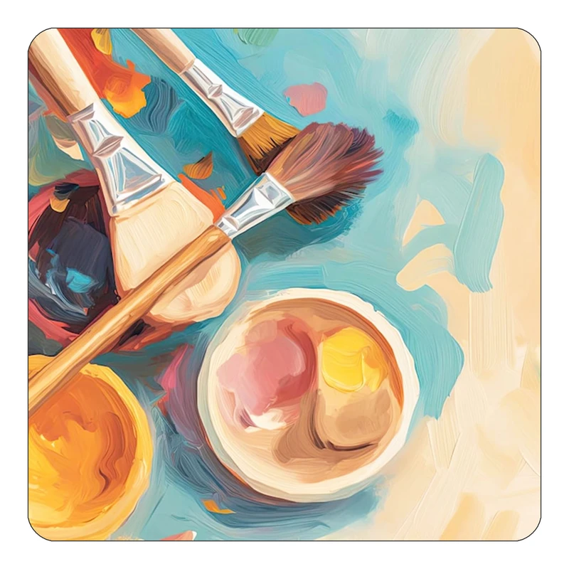 مگنت کاکتی طرح نقاشی رنگ روغن مدل mp70987