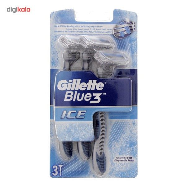 خودتراش ژیلت مدل Blue3 Ice بسته 3 عددی -  - 3