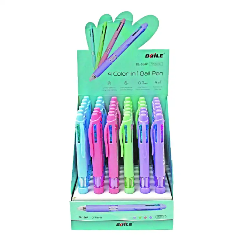 خودکار بایلی مدل پاستلی 4 رنگ کد 164