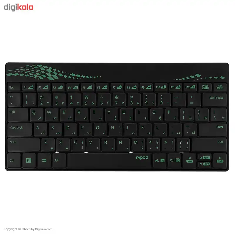 کیبورد و ماوس بی‌سیم رپو مدل 8000 با حروف فارسی