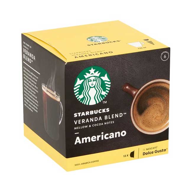 کپسول قهوه آمریکنو دولچه گوستو استارباکس بسته 12 عددی 