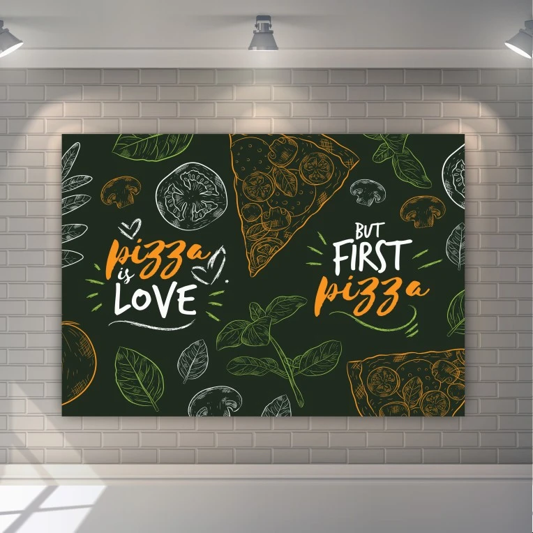 تابلو بوم طرح مخمل مدل فست فود کد pr3016