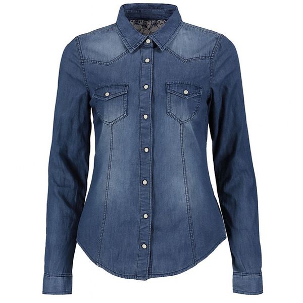 شومیز آستین بلند یقه برگردان زنانه مدل B-49055