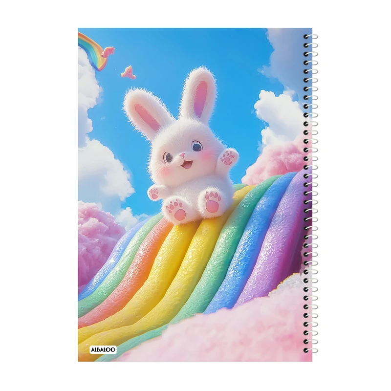 دفتر مشق 100 برگ آلبالو طرح کیوت فانتزی کد 2371 