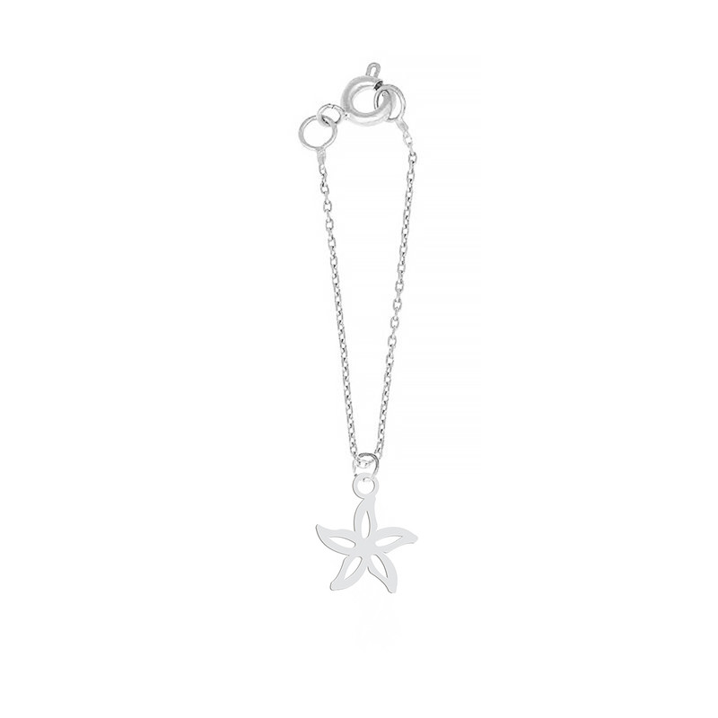 آویز ساعت نقره زنانه هایکا طرح ستاره دریایی مدل n.ha 54