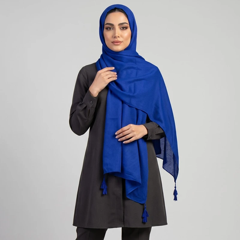 شال زنانه مدل نخی ساده منگوله دار خنک کد a-2261