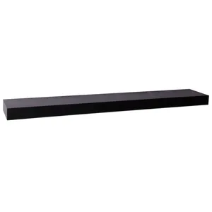 طبقه دیواری دکوری خانه پلاس پایه فلزی مشکی  120x20x5