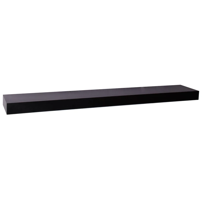 طبقه دیواری دکوری خانه پلاس پایه فلزی مشکی  120x20x5