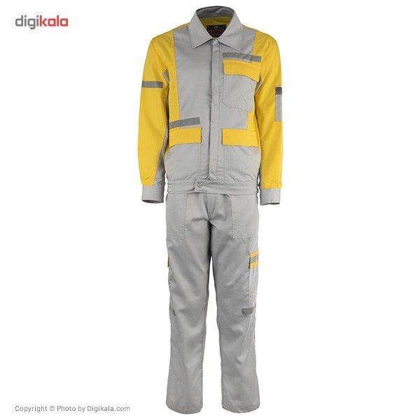 کاپشن و شلوار مهندسی خادم مدل طوسی زرد کاپشن و شلوار مهندسی خادم مدل طوسی زرد