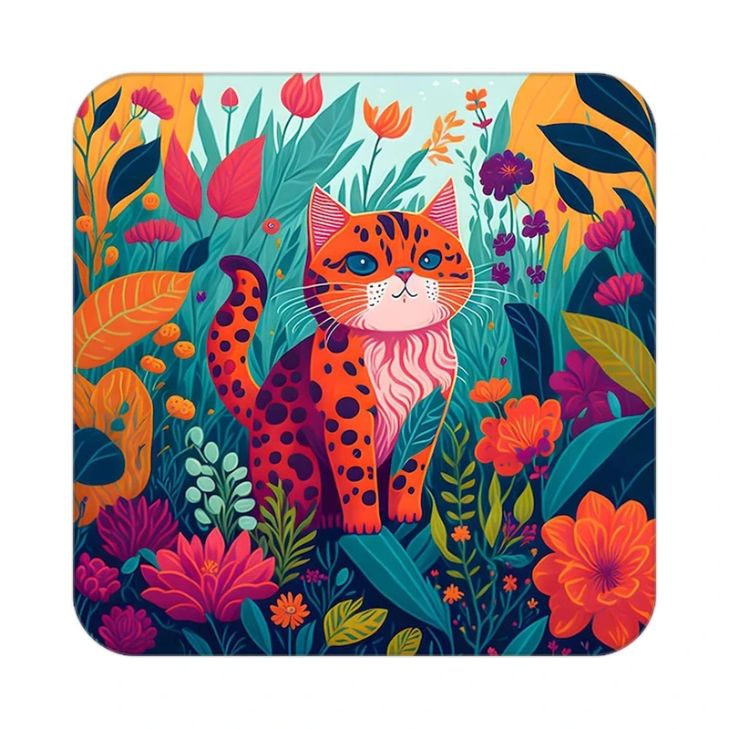 زیر لیوانی کاکتی طرح حیوانات رنگی مدل mp25879