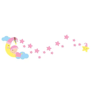 Zhivar Pink Full Star Dream Wall Sticker