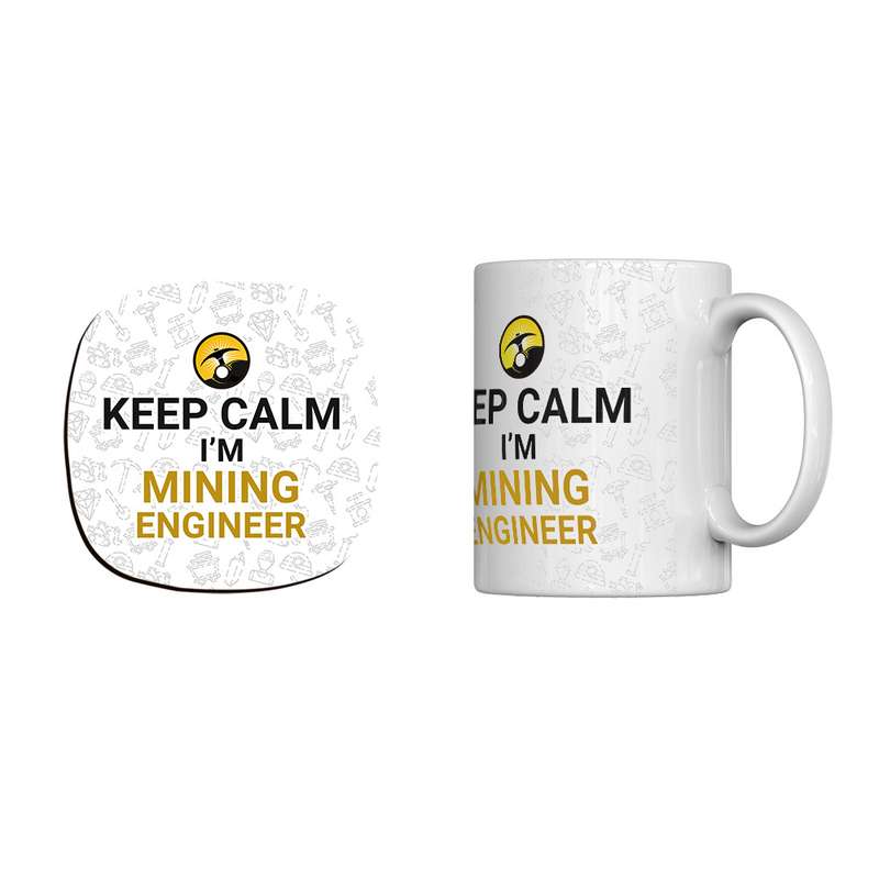 ماگ ترمه طراحان ایده مدل mining engineer کد cfp1260 به همراه زیرلیوانی