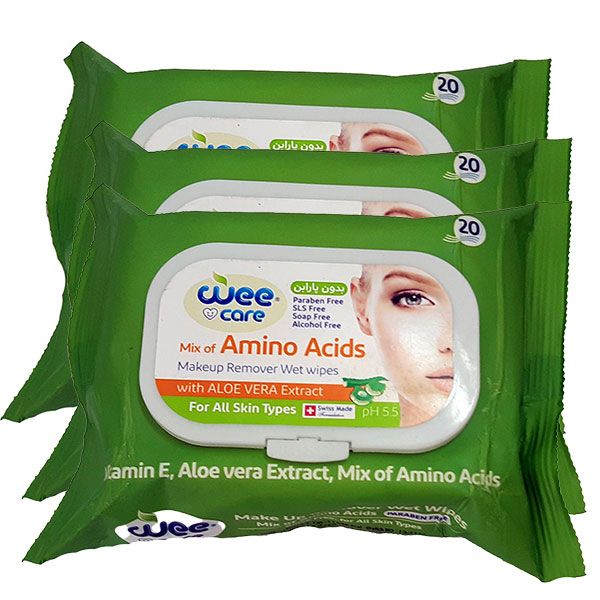 دستمال مرطوب وی کر مدل Mix Of Amino Acid مجموعه 3 عددی - - 2