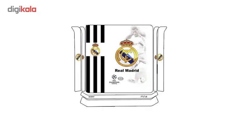 برچسب افقی پلی استیشن 4 گراسیپا طرح Real White