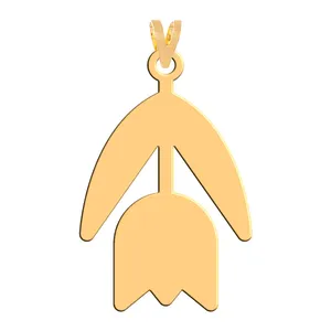 آویز گردنبند طلا 18 عیار زنانه فرشته مدل گل لاله WNL-000183