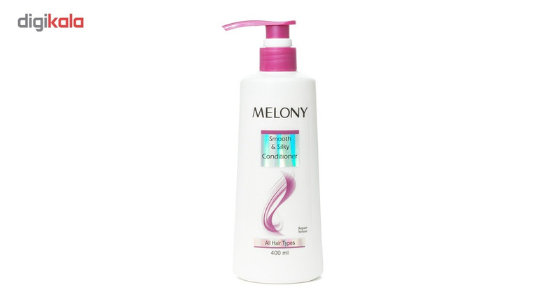 نرم کننده موی سر ملونی مدل smooth and silky مناسب انواع مو حجم 400 میلی لیتر